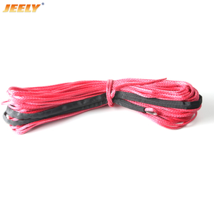 14mm*15m 9/16" Synthetic UHMWPE 4WD Towing Winch Rope with Thimble