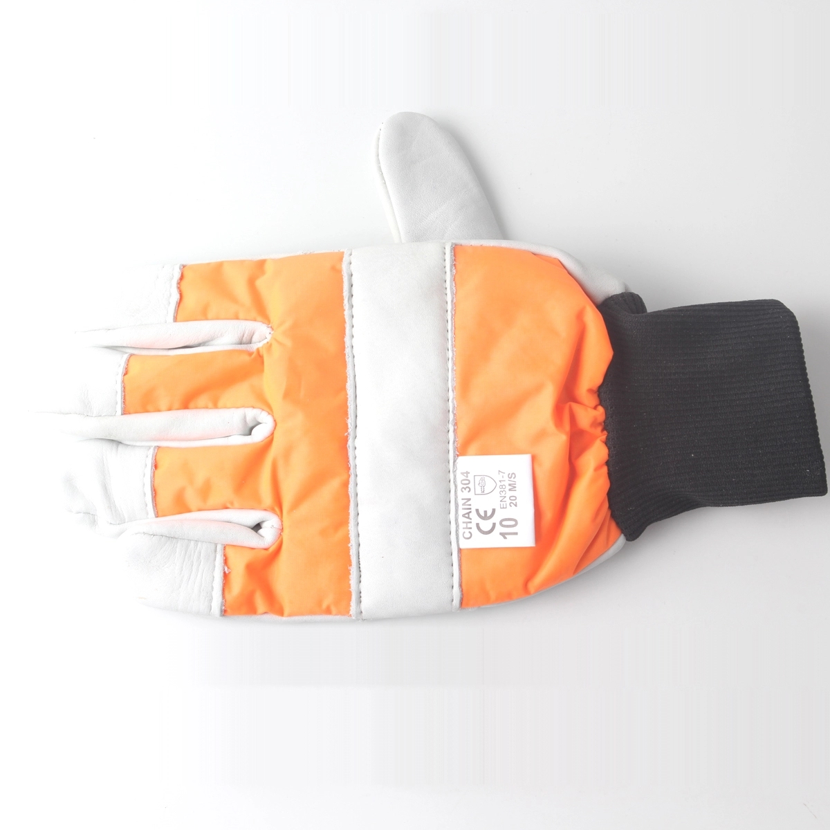 Cowhide Leather Cut Resistant Chain Saw Work Gloves from China