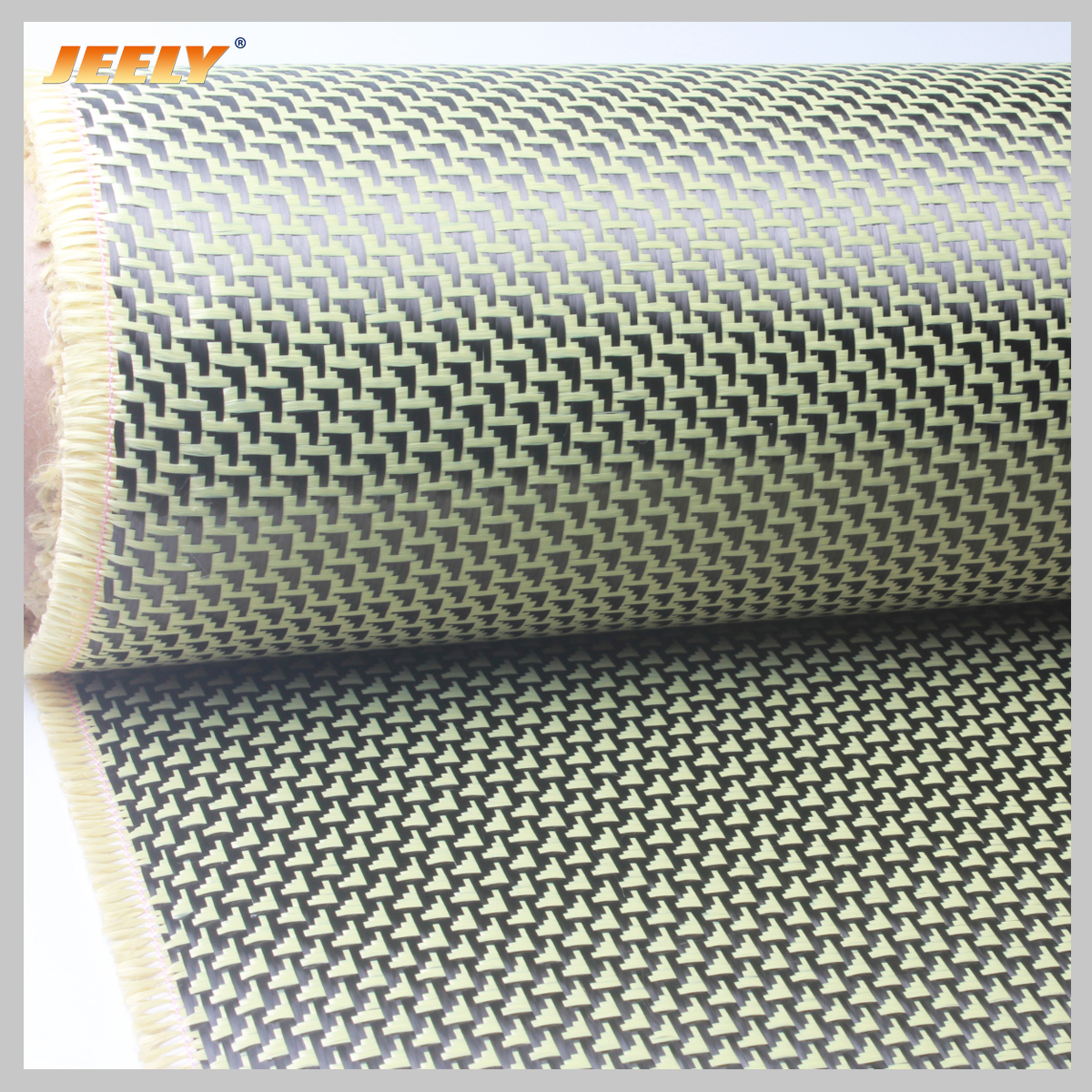 Surface Coating 3K 260gsm Carbon Fiber with 1500D aramid Woven Reinforce Cloth Plain Pattern