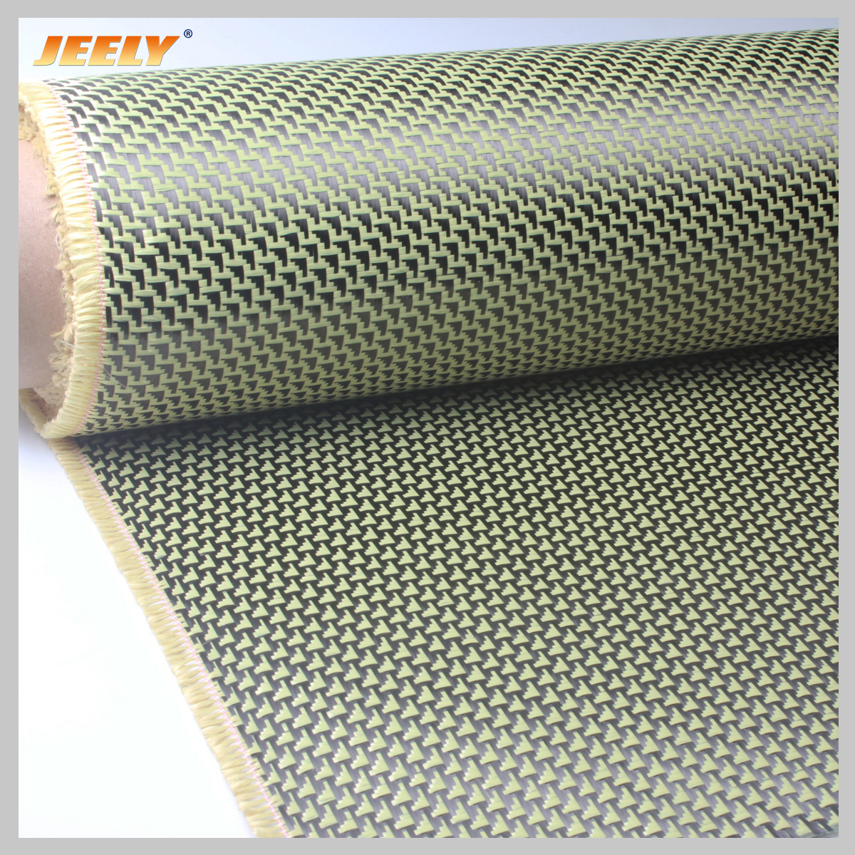 Surface Coating 3K 260gsm Carbon Fiber with 1500D aramid Woven Reinforce Cloth Plain Pattern