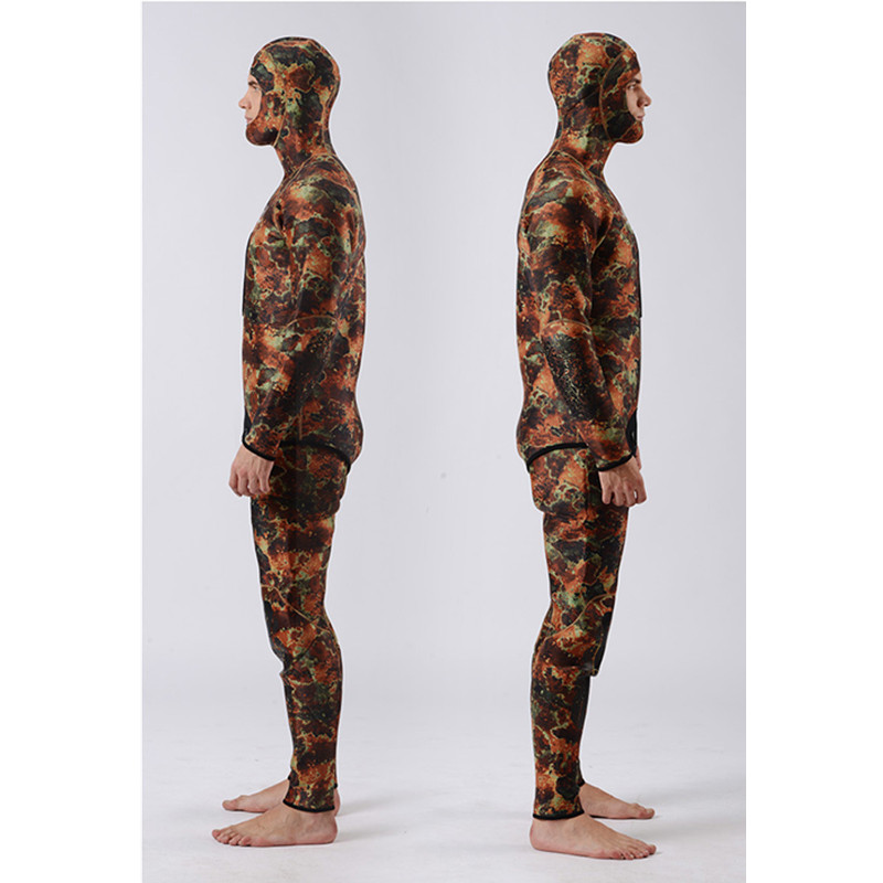 Men's Full Body Surfing Diving Camouflaged Wetsuits with Hood